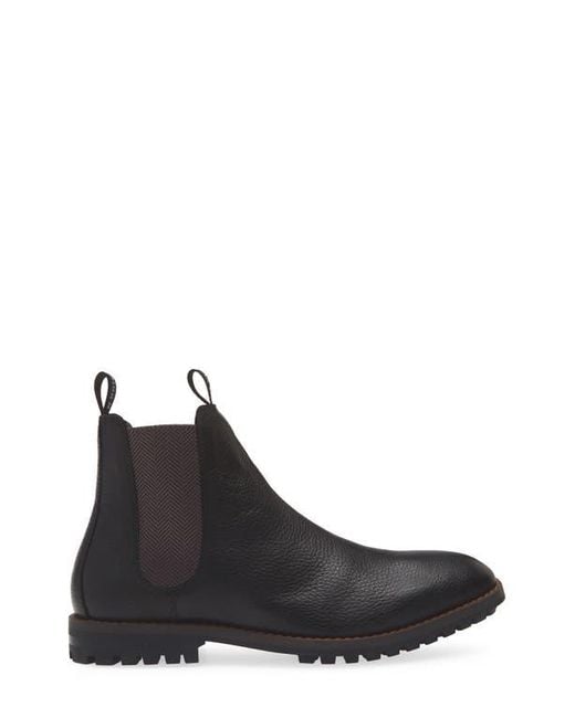 Steve Madden Black Fenton Lug Sole Chelsea Boot for men