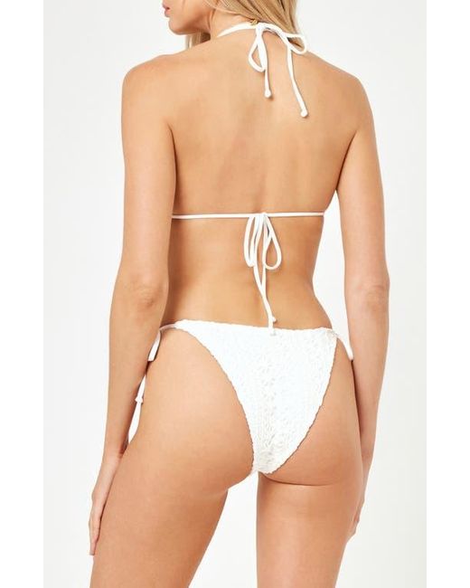 L*Space White Lennox Cheeky Bikini Bottoms