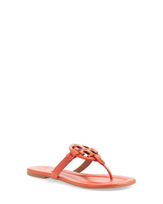 Tory Burch Miller Sandal Leather in Red Lyst