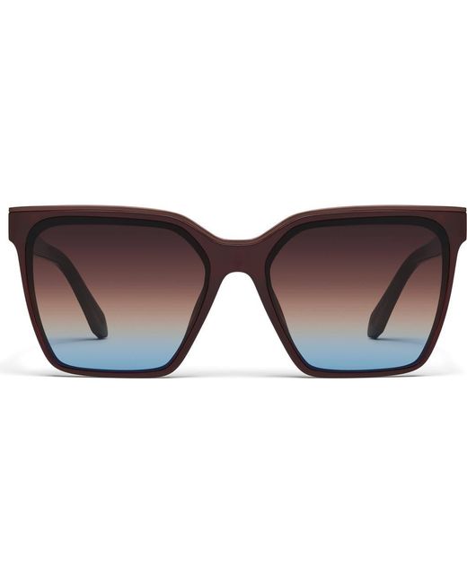 Quay Brown Level Up 60Mm Gradient Square Sunglasses for men