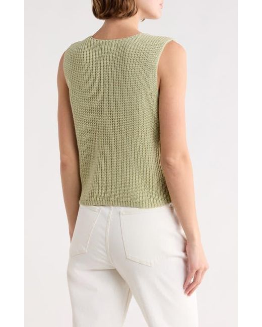 Blu Pepper Natural Button-Up Sweater Tank