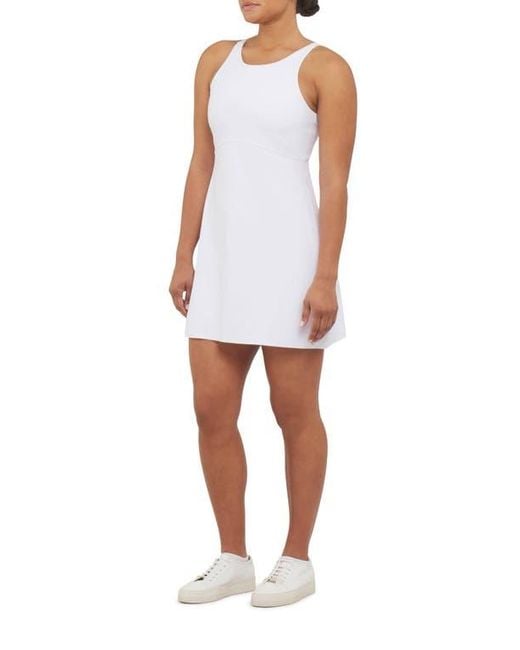Spanx White Spanxshape Get Moving High Neck Dress