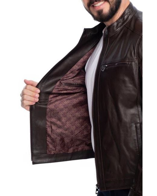 VELLAPAIS Black Soft Leather Jacket for men