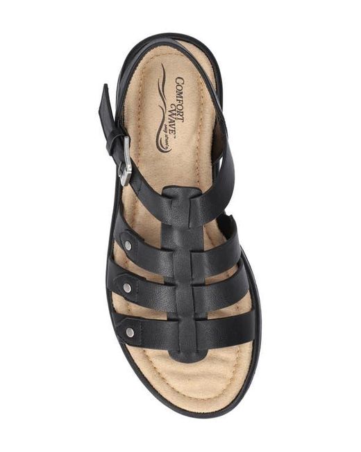 Easy Street Black Chirp Quarter Strap Gladiator Sandal