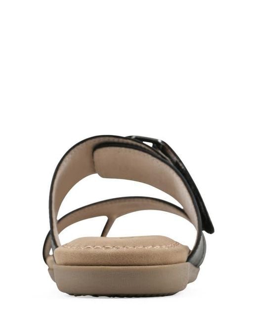 White Mountain Brown Fancify Toe Loop Sandal