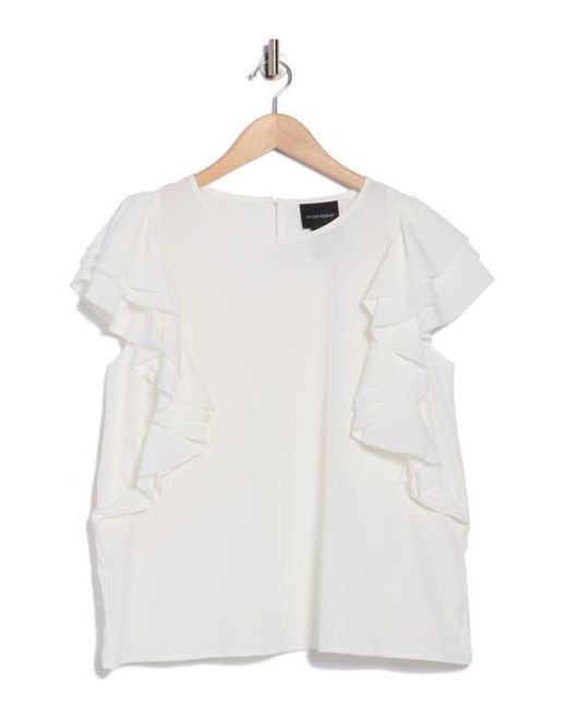 Forgotten Grace White Flutter Sleeve Top