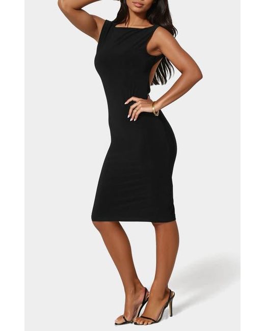 Bebe Black Open Back Minidress