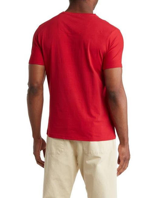 T.R. Premium Red Solid V-Neck T-Shirt for men