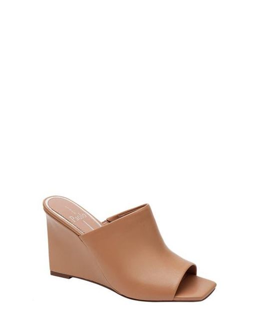 Linea Paolo Brown Glitz Wedge Slide Sandal