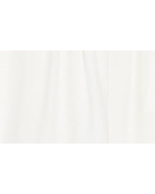 Bobeau White Drop Shoulder Trim Top
