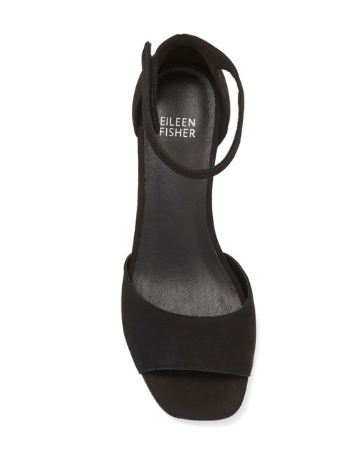 Eileen Fisher Black Viva Ankle Strap Sandal