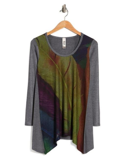 Go Couture Green Asymmetrical Swing Sweater