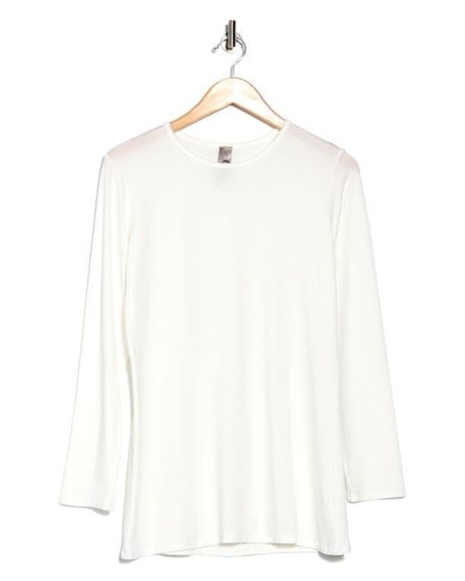 Go Couture White Basic Stretch Modal T-Shirt
