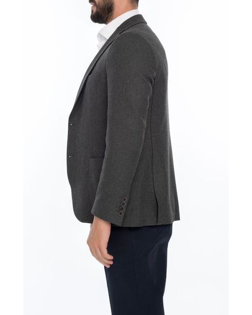 VELLAPAIS Black Solid Sport Coat for men