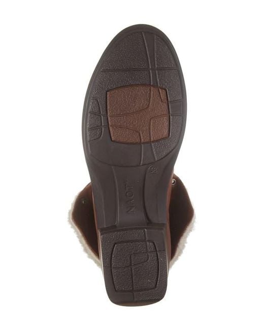 Naot Brown Pali Faux Shearling Lined Bootie