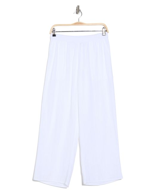 Caslon White Cotton Gauze Pull-on Pants