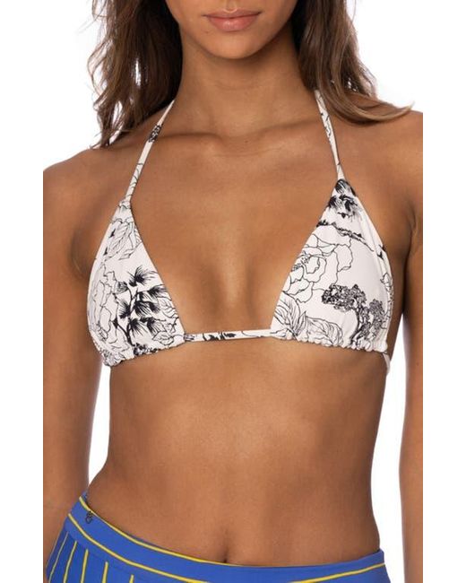 Maaji Olive Palmetto Balminess Fixed Triangle Bikini Top main image 1