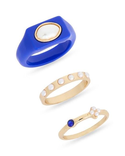 Leith Blue 3-Pack Assorted Rings