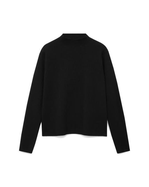 Mango Black Funnel Neck Sweater