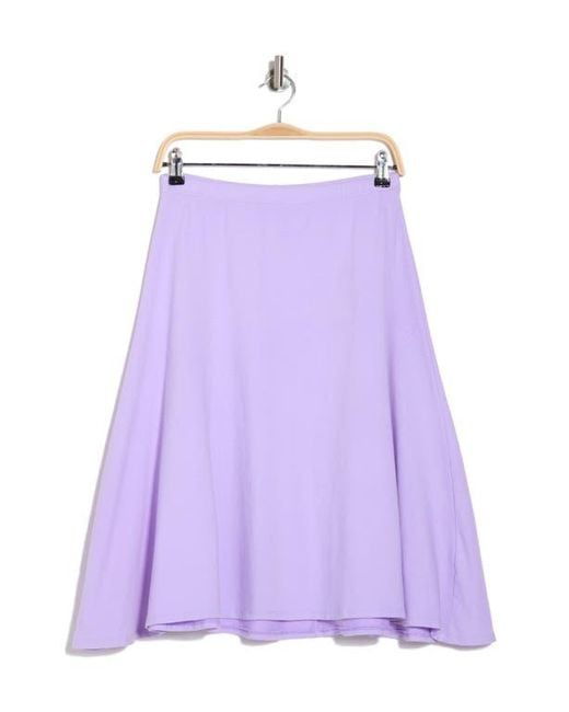 Go Couture Purple Flared Midi Skirt