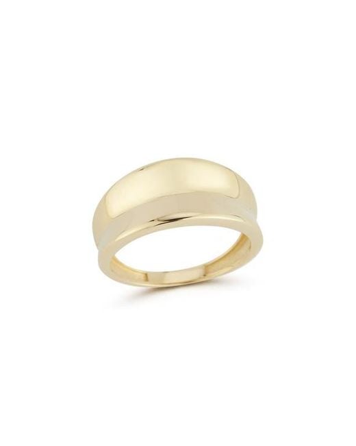 Ember Fine Jewelry Metallic 14K Concave Band Ring