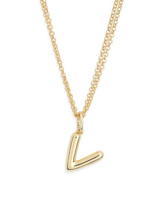 Leith Pink Lowercase Initial Bubble Pendant Necklace