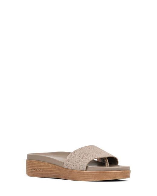 Donald J Pliner Brown Fiji Suede Slide Sandal