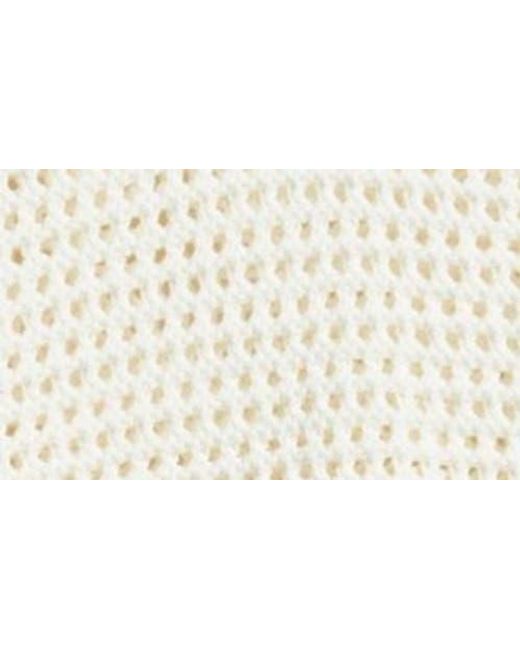 Rails White Louise Open Stitch Scallop Sweater