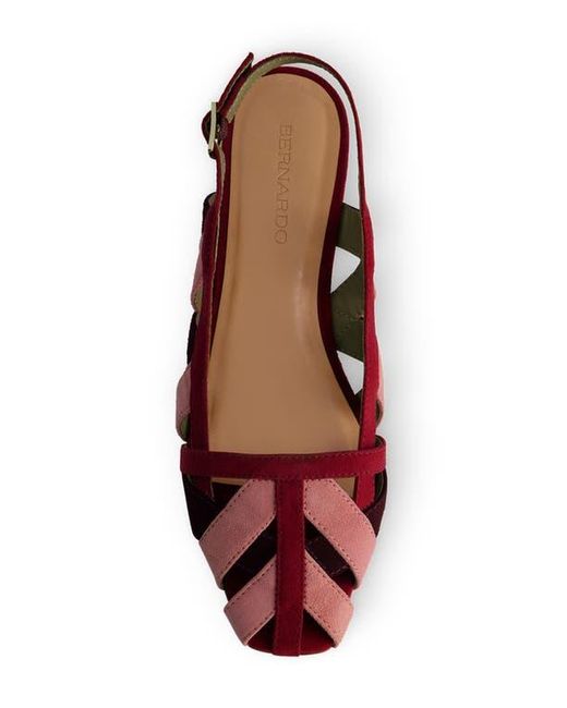 Bernardo Red Glinda Slingback Flat