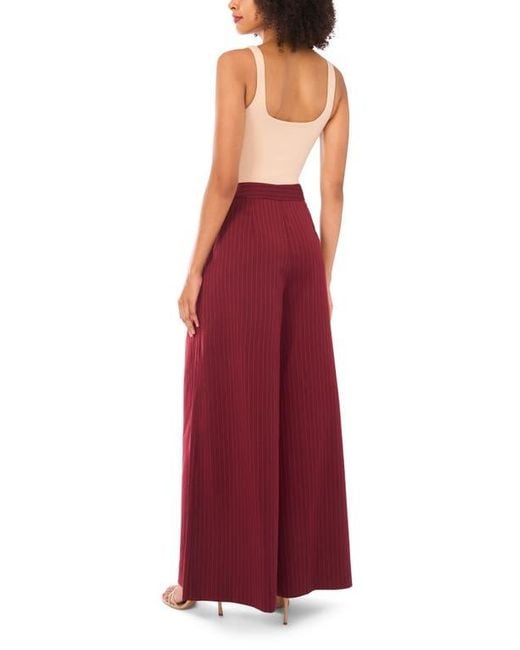 Parker Red Pinstripe Wide Leg Pants
