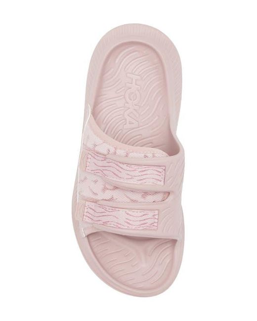 Hoka One One Gender Inclusive Ora Luxe Slide Sandal in Pink  display picture 2