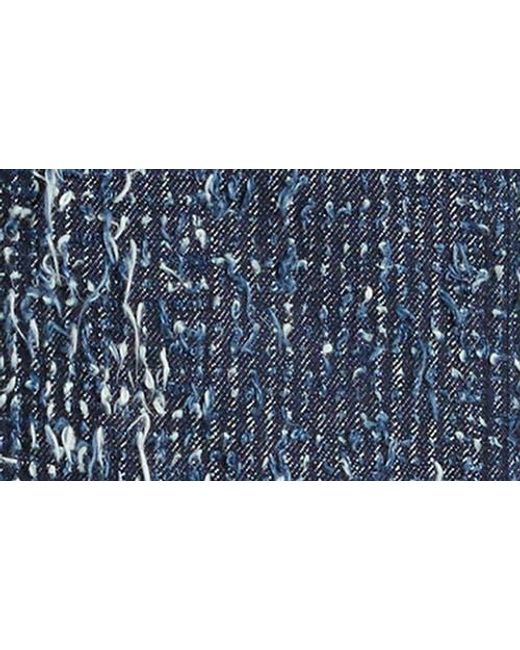 FRAME Blue Denim Bouclé Jacket