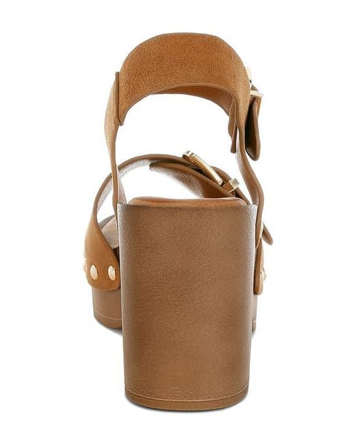 Rag & Co Brown Lhasa Platform Sandal