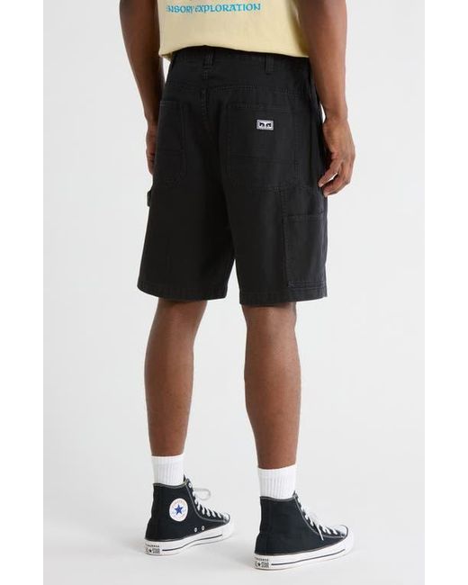 Obey Black Big Timer Carpenter Shorts for men