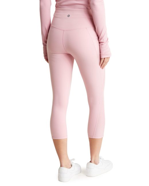 Gottex Honey High Waist Pocket Capri Leggings in Pink