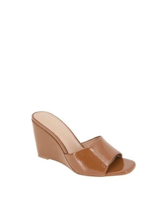 BCBGeneration Brown Giani Wedge Slide Sandal