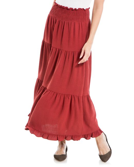 Max studio tiered maxi skirt cheap