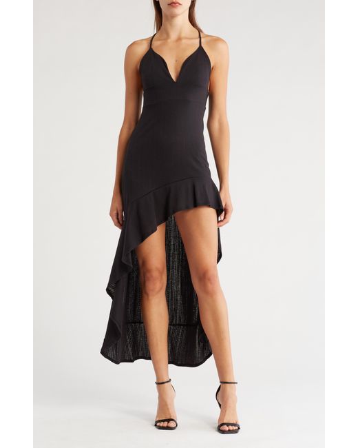 Go Couture Black High-low Slipdress