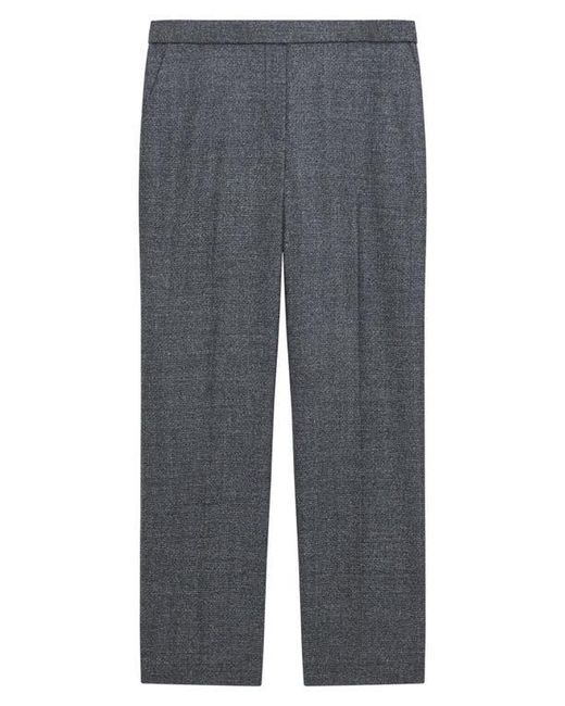 Theory Blue Marled Flannel Treeca Pull-On Pants