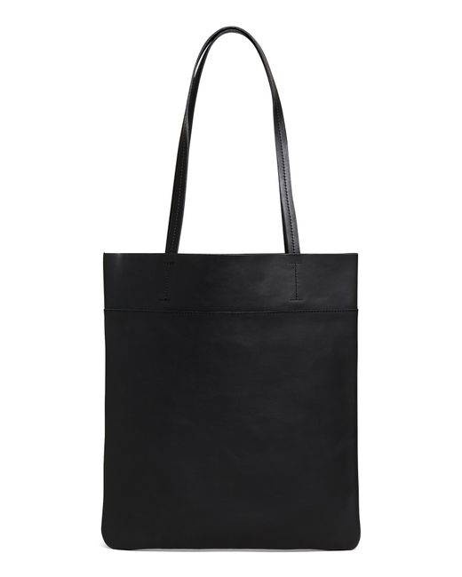 Madewell Black The Magazine Leather Tote Bag