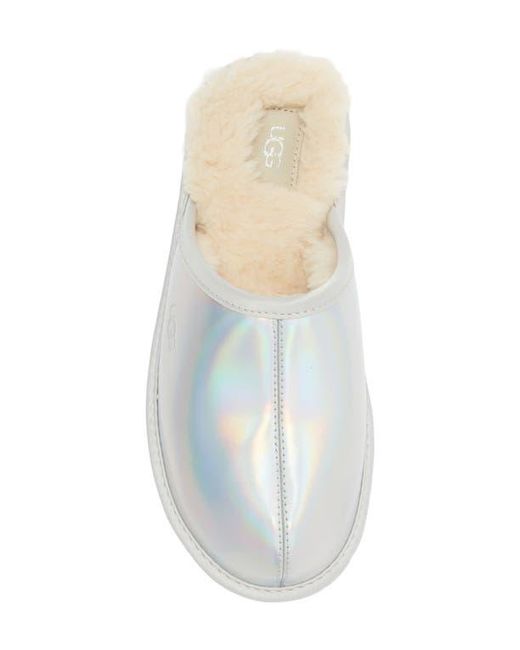 Ugg White Pearle Iridescent Scuff Slipper