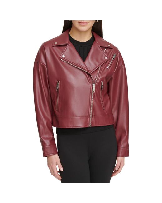 Dkny leather jacket hot sale