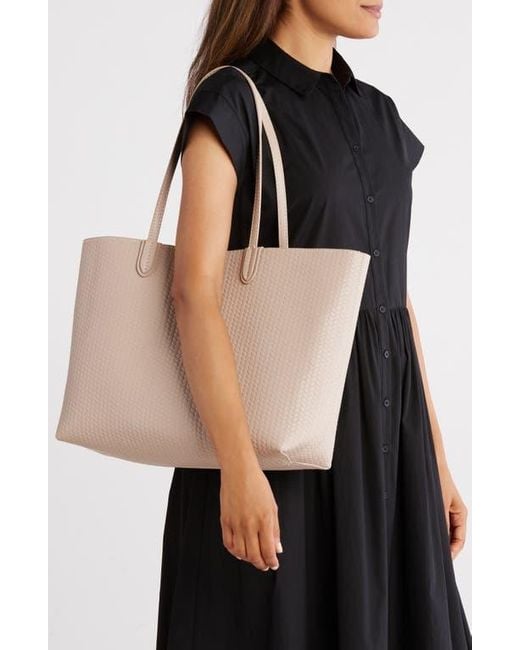 Sam Edelman Natural Eva Large Woven Tote Bag & Pouch