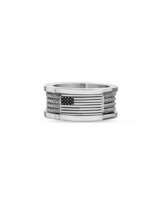 Nautica Multicolor Stainless Steel Cable Ring for men