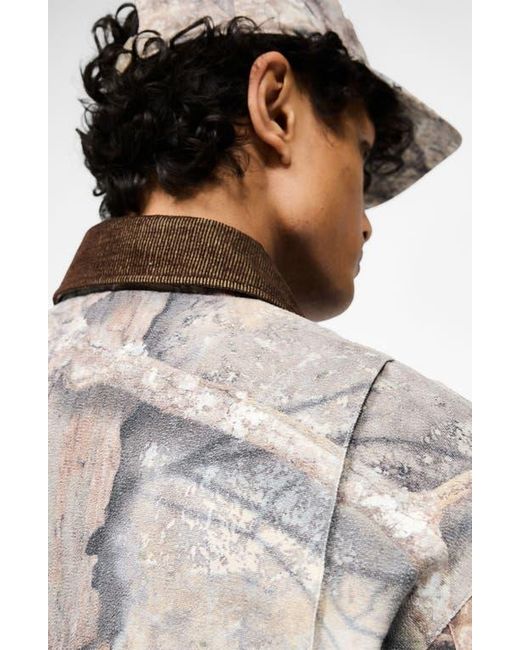 Represent Brown X Realtree Print Trucker Jacket for men