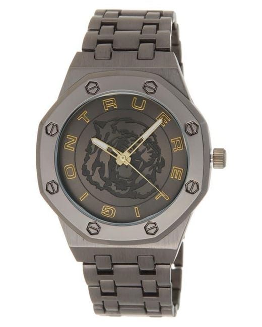 True Religion Gray Tiger Bracelet Watch, 42Mm for men