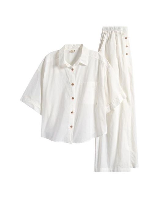 Free People White Sleeper Pajamas