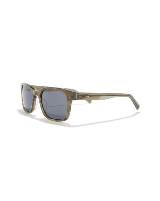 Ted Baker Gray 56Mm Polarized Rectangular Sunglasses for men