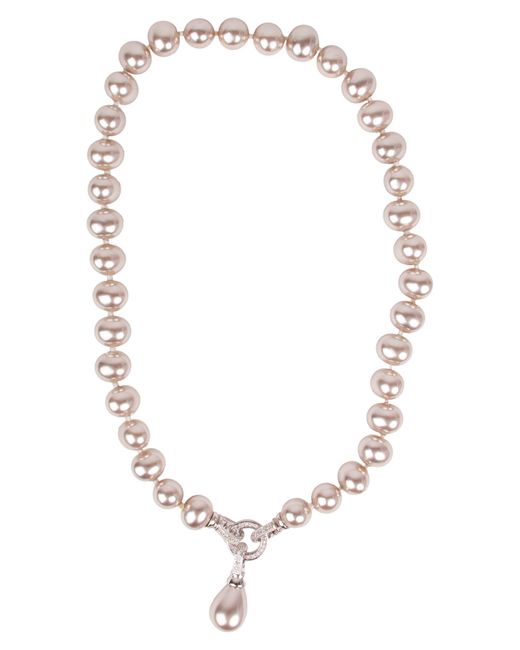 Saachi Brown Shell Pearl Collar Necklace