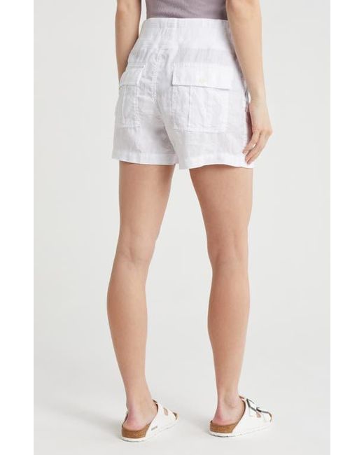 James Perse Women's Blue Linen Military Shorts